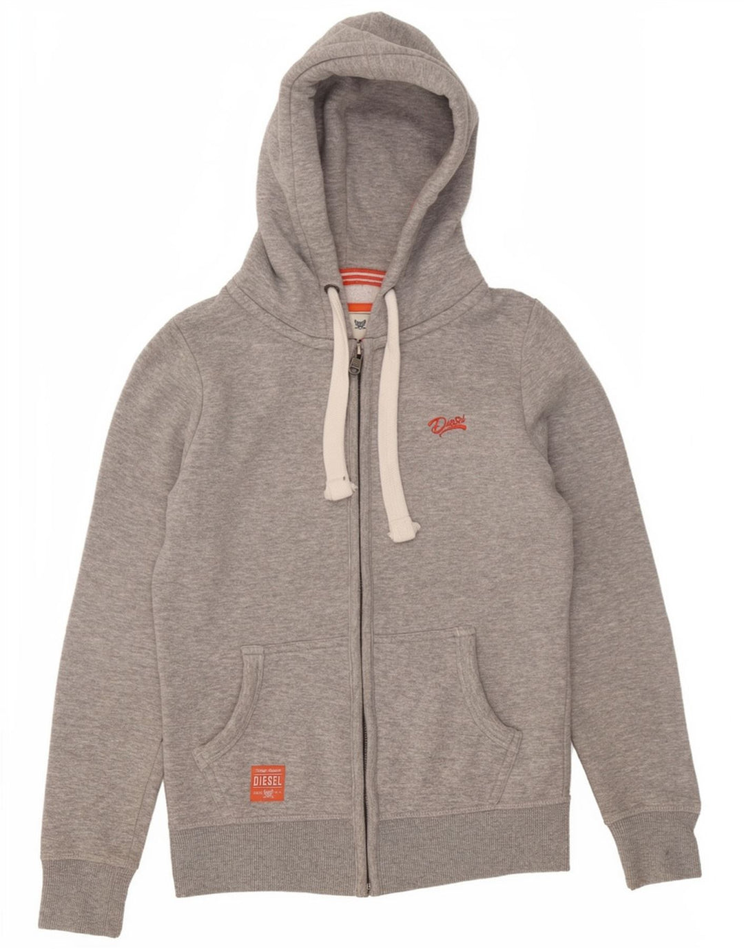 Diesel Dame Hættetrøje Sweater UK 4 XS Grå Polyester