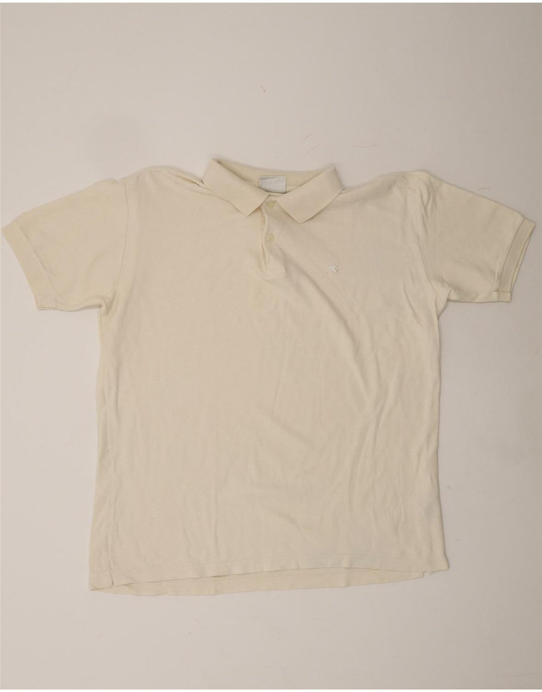 DIADORA Mens Polo Shirt IT 52 Large Off White Cotton Vintage Diadora and Second-Hand Diadora from Messina Hembry 