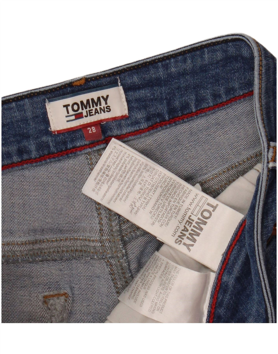 TOMMY HILFIGER denimshorts til kvinder W28 Mellemblå bomuld