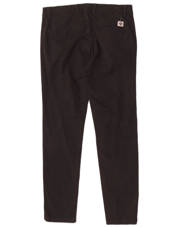 Zara Herre Slim Chino Bukser EU 42 Large W32 L31 Sort Bomuld