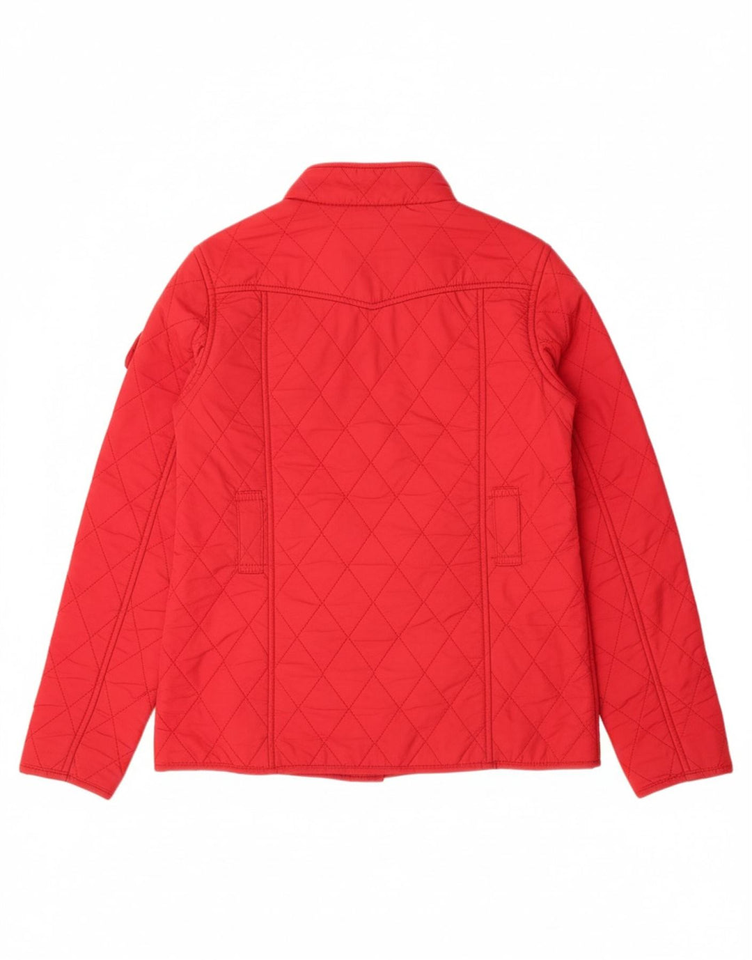 BARBOUR Girls Utility Jacket 10-11 Years Red Polyamide