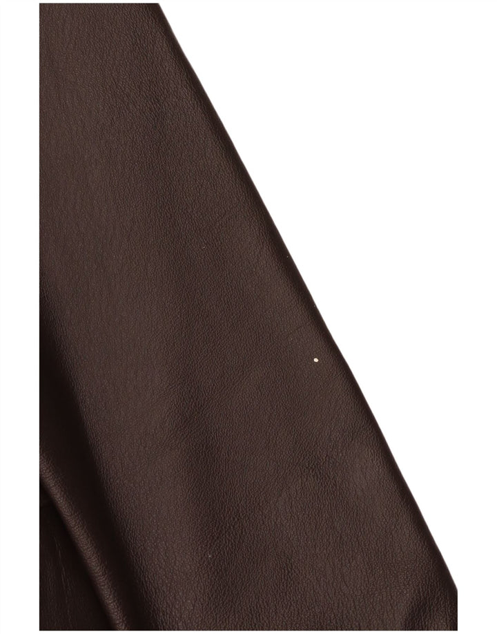 MILAN Dame Læderfrakke UK 14 Stor Brun Læder