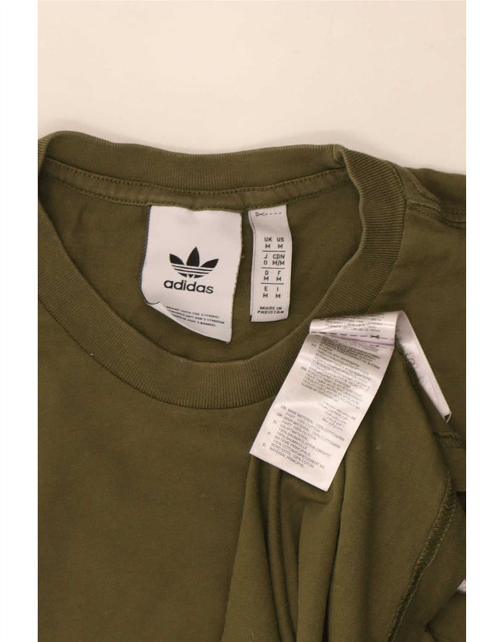 Adidas Herre T-Shirt Top Medium Khaki Bomuld