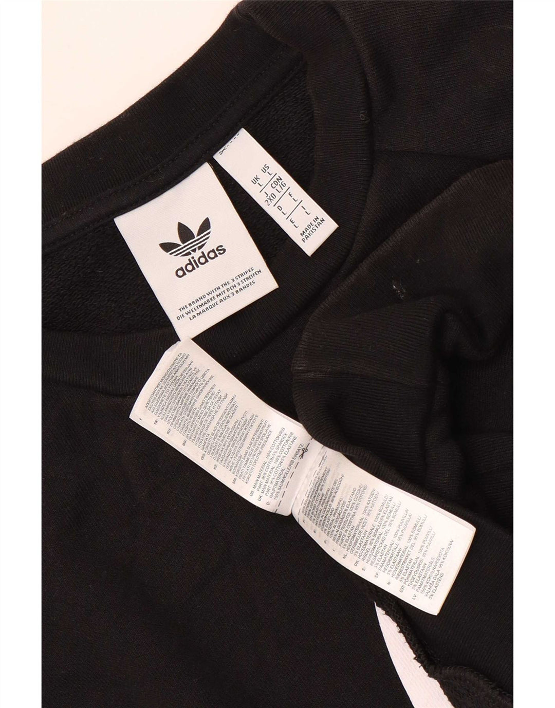 Adidas grafisk sweatshirt til mænd, stor sort bomuld