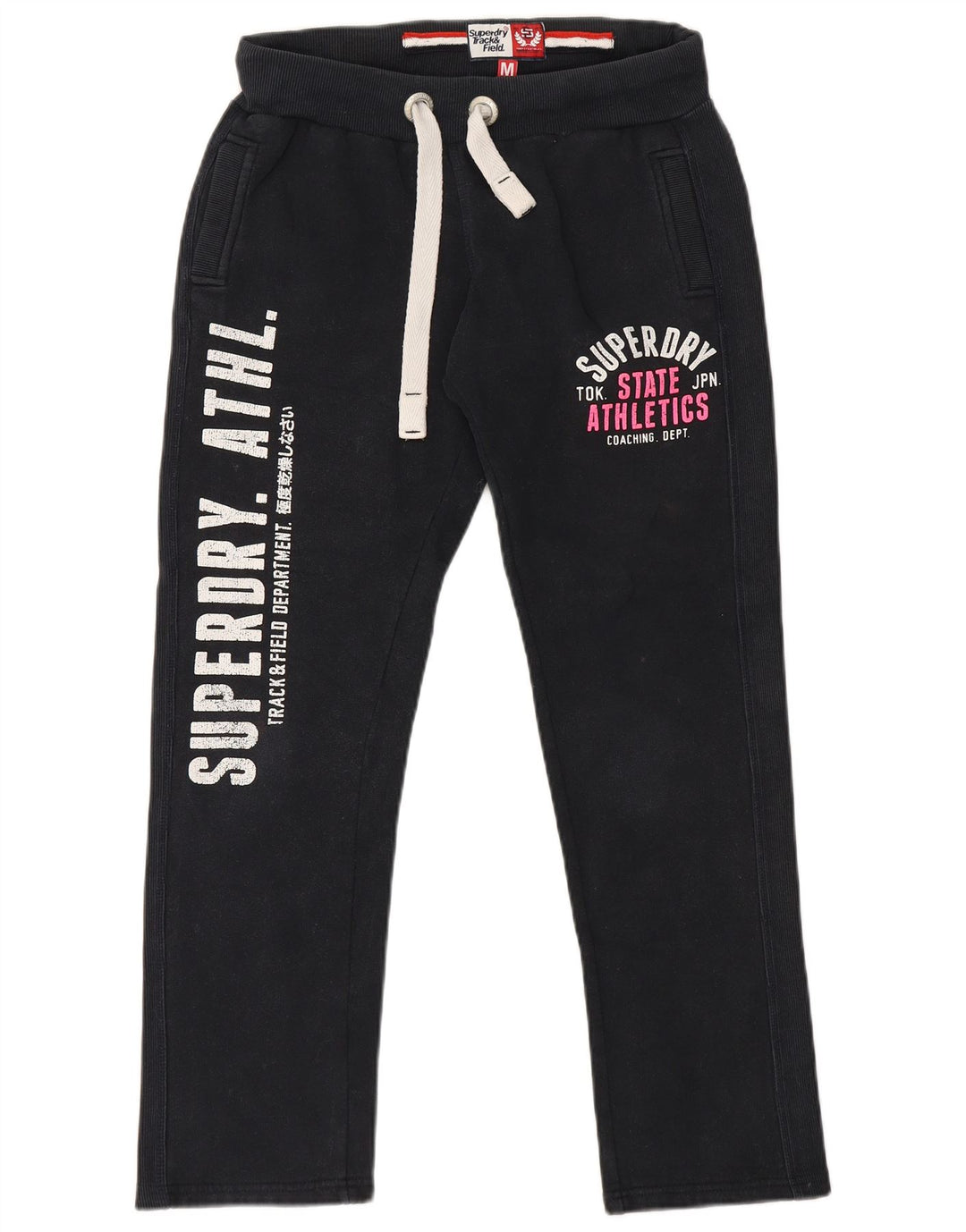 Superdry Graphic Tracksuit Bukser til kvinder UK 14 Medium Black Bomuld