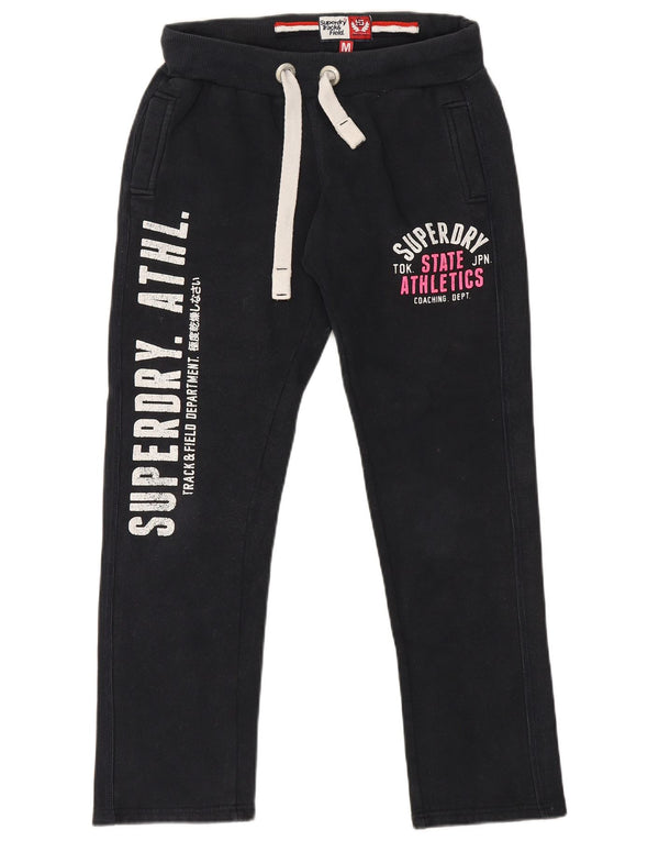 Superdry Graphic Tracksuit Bukser til kvinder UK 14 Medium Black Bomuld