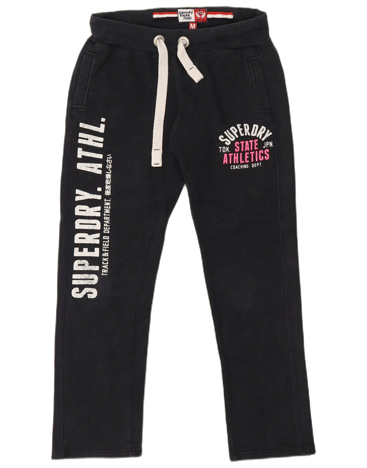 Superdry Graphic Tracksuit Bukser til kvinder UK 14 Medium Black Bomuld