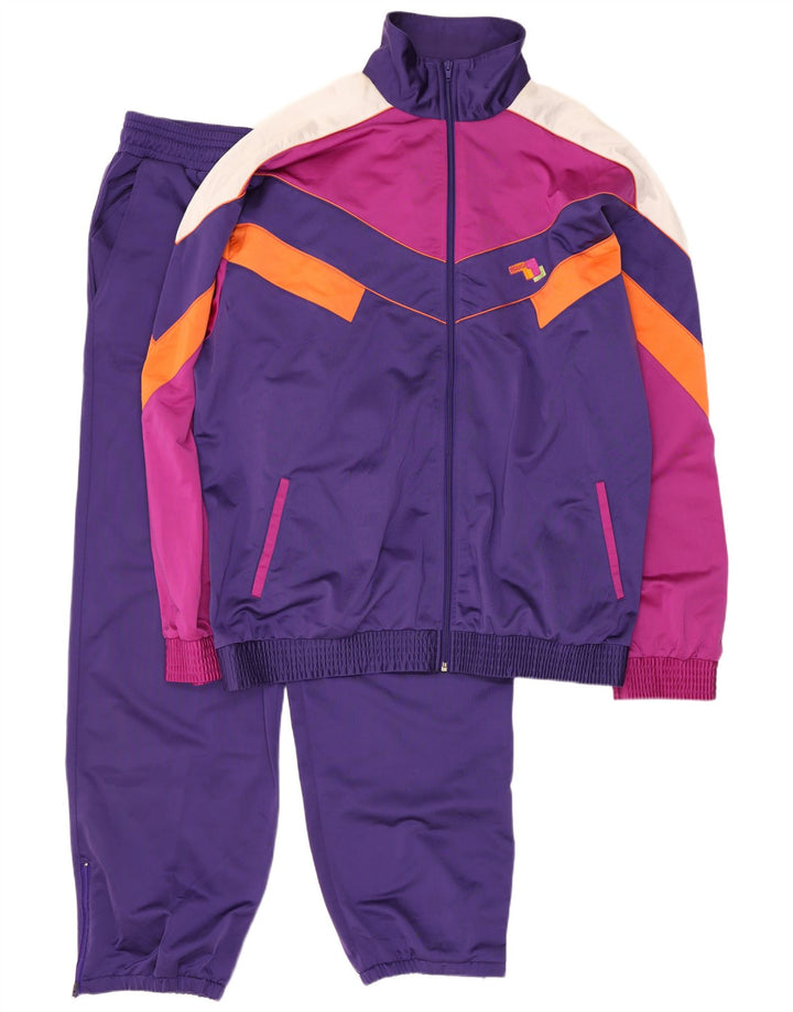 Brugi fuld træningsdragt til mænd XL Lilla Colourblock Polyester