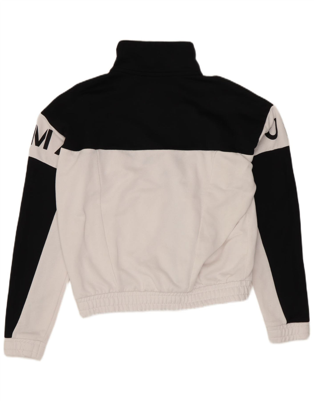 Puma Womens Oversized Crop træningsdragt Topjakke UK 6 XS Sort Colourblock