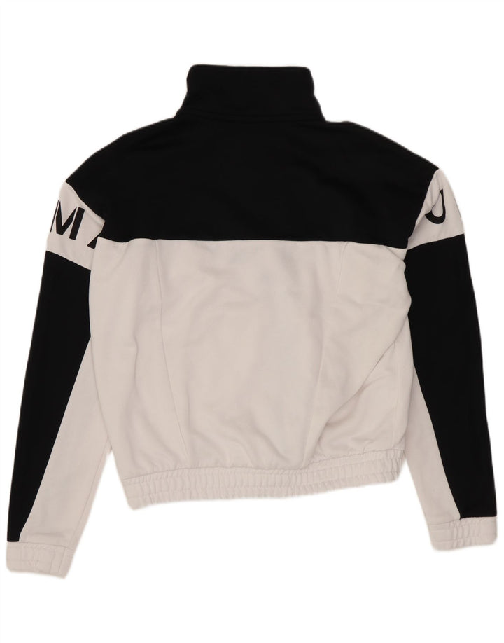 Puma Womens Oversized Crop træningsdragt Topjakke UK 6 XS Sort Colourblock