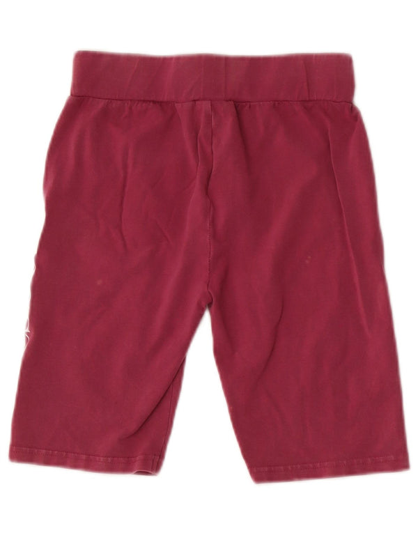 Ellesse Dame grafiske sportsshorts UK 8 Small Bourgogne bomuld