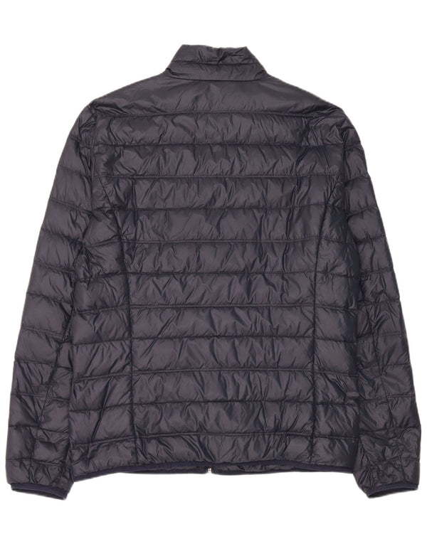 Armani Herre grafisk polstret jakke UK 44 2XL Navy Blue Nylon