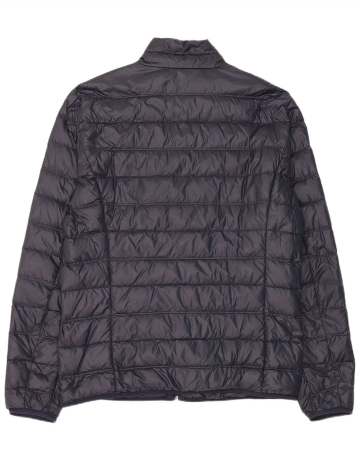 Armani Herre grafisk polstret jakke UK 44 2XL Navy Blue Nylon