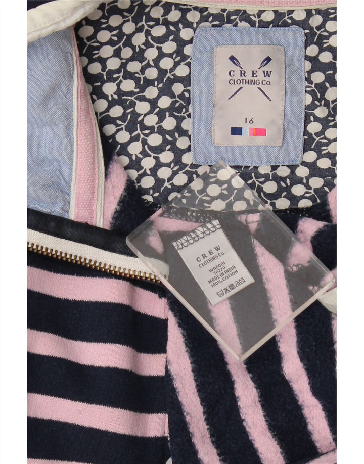 Besætningstøj Dame Sweatshirt Jumper UK 16 Stor Marineblå Stribet