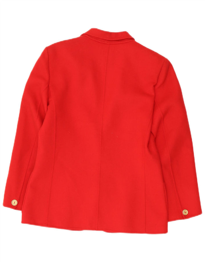 Pierre Cardin Dame 1 Knap Blazer Jakke IT 42 Medium Rød Uld Klassisk