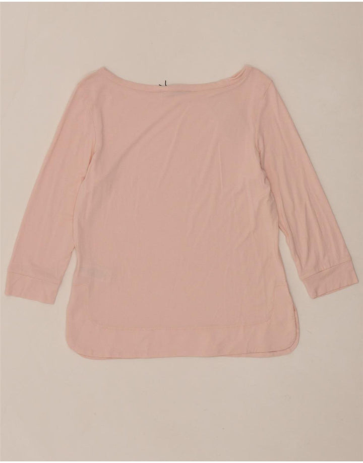 MARKS & SPENCER Womens Top 3/4 Sleeve UK 12 Medium  Pink Viscose Vintage Marks & Spencer and Second-Hand Marks & Spencer from Messina Hembry 
