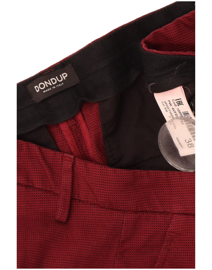 Dondup Herre Slim Chino Bukser W38 L32 Maroon Cotton