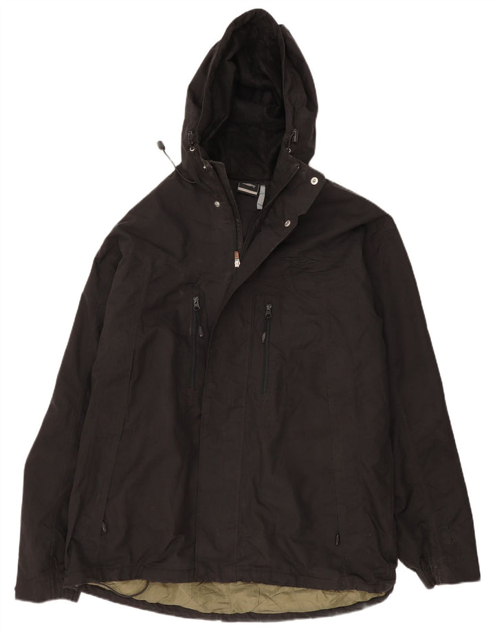 Umbro Herre Hooded Windbreaker Jacket UK 44 2XL Sort Polyester