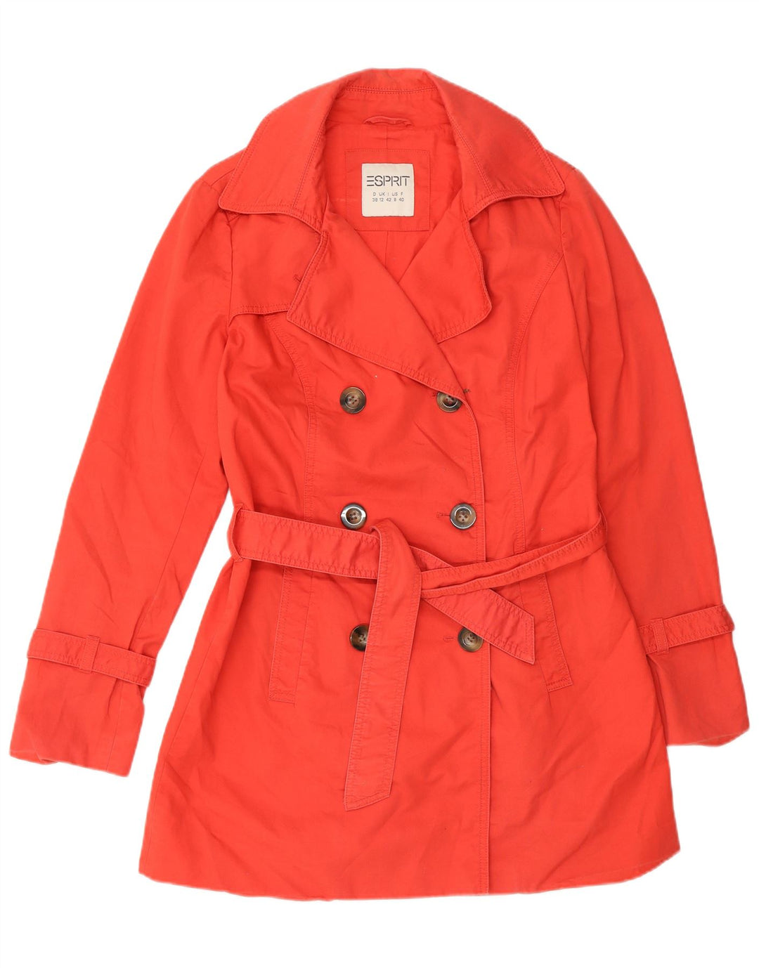 Esprit Womens Trench Coat UK 12 Medium Rød