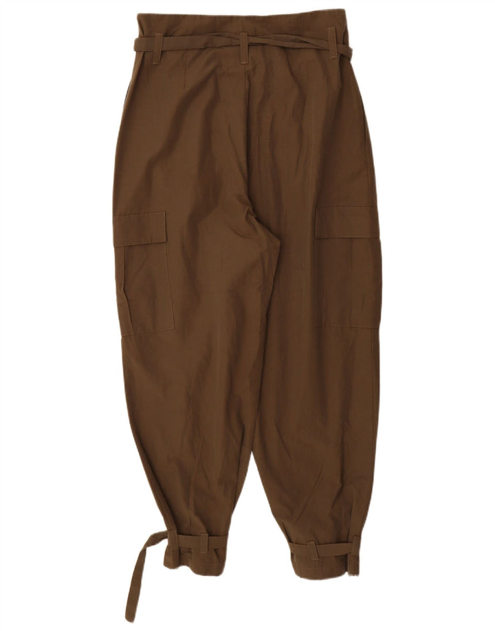 Zara Dame Pegged Cargo Bukser Medium W28 L26 Khaki Polyester