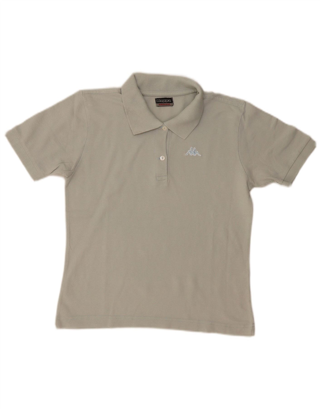 Kappa Dame Polo Shirt UK 14 Medium Grey Bomuld
