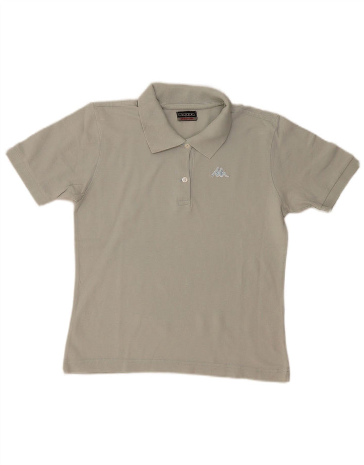 Kappa Dame Polo Shirt UK 14 Medium Grey Bomuld