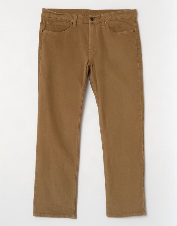 Levi's Lige fløjlsbukser til mænd W34 L29 Beige bomuld