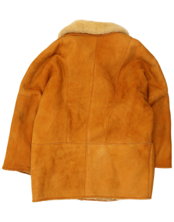 Gianluca Lorenzi Dame Oversized Shearling Jacket IT 46 Large Beige