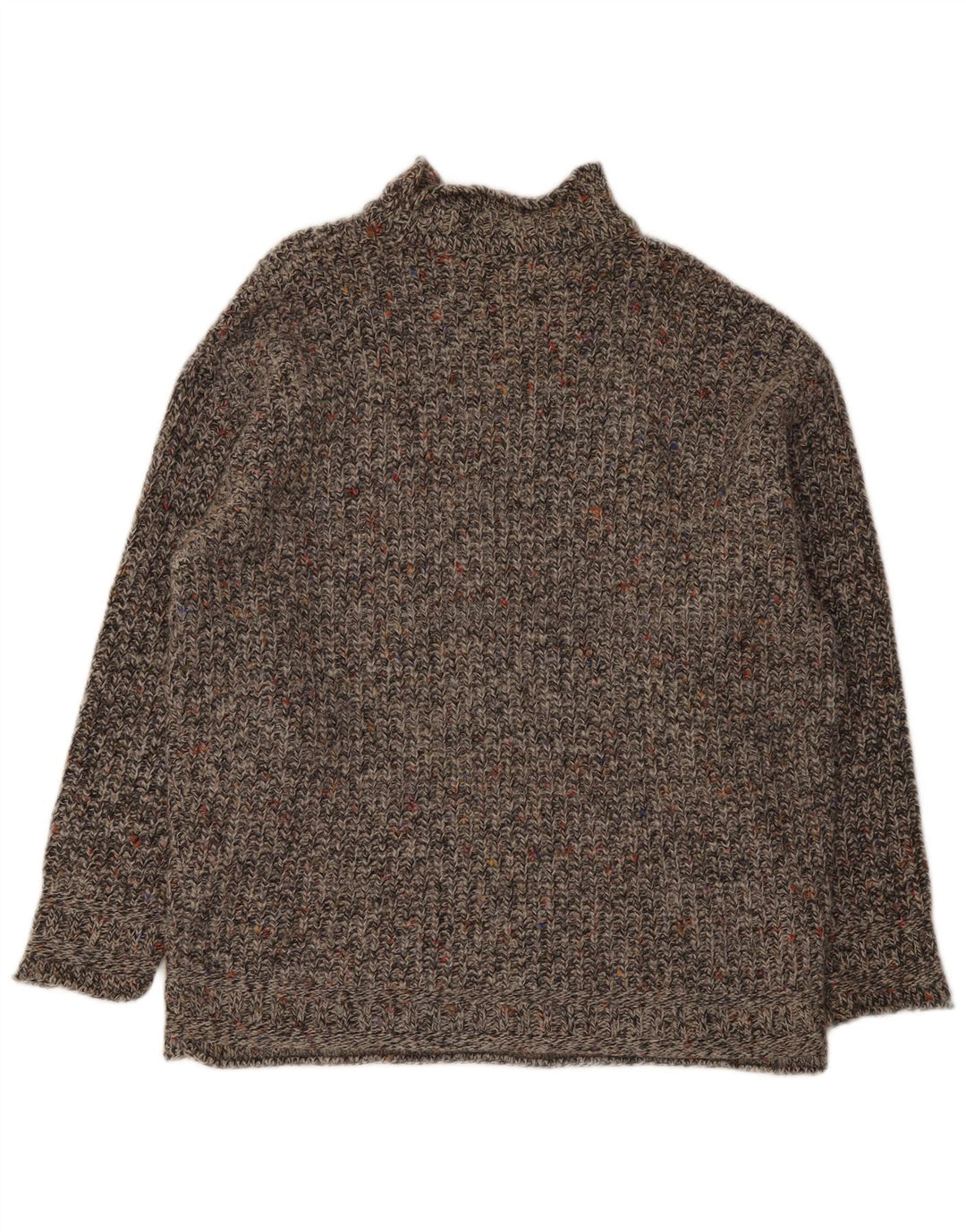 S. Moritz Herre Turtle Neck Jumper Sweater XL Grå Flecked