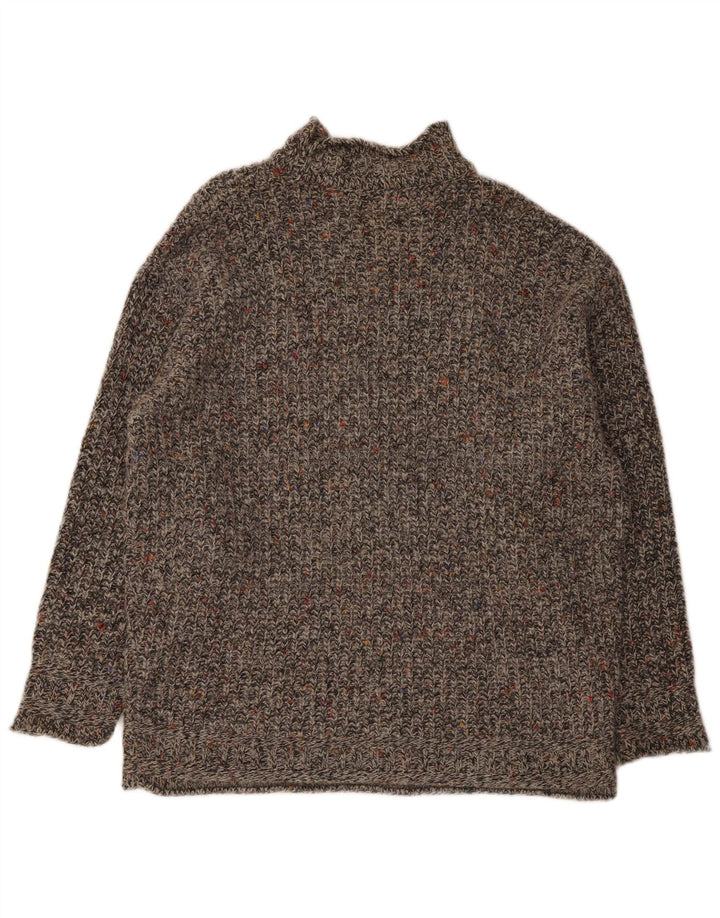 S. Moritz Herre Turtle Neck Jumper Sweater XL Grå Flecked