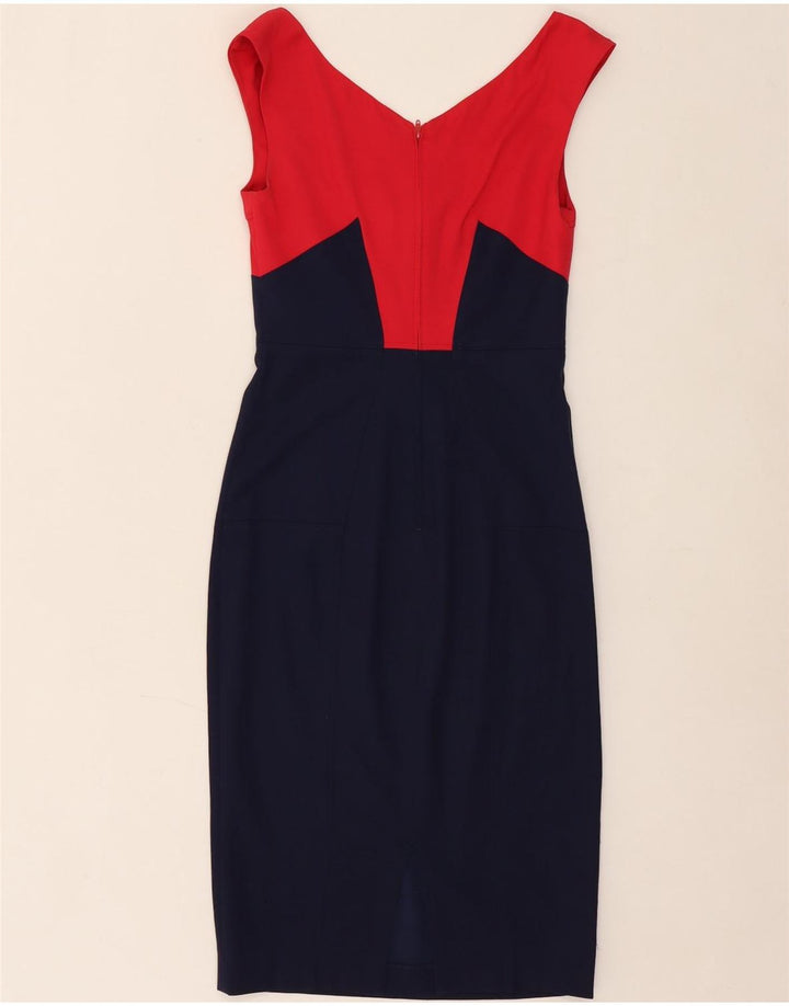 ROBERTO CAVALLI Womens Bodycon Dress IT 42 Medium Navy Blue Colourblock Vintage Roberto Cavalli and Second-Hand Roberto Cavalli from Messina Hembry 