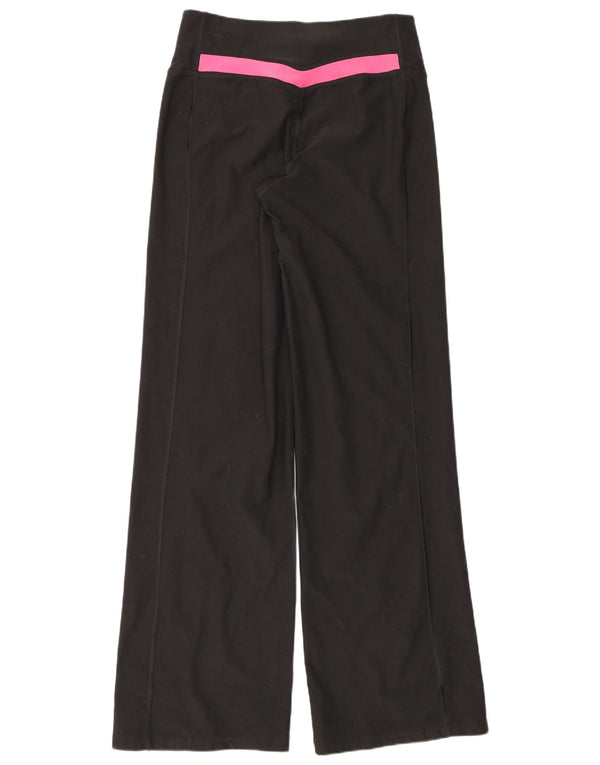 Nike Dame Dri Fit træningsdragt Bukser UK 10 Small Black Colourblock