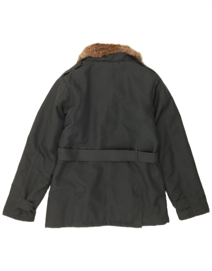 Woolrich Womens Utility Jacket UK 14 Medium Grey Nylon