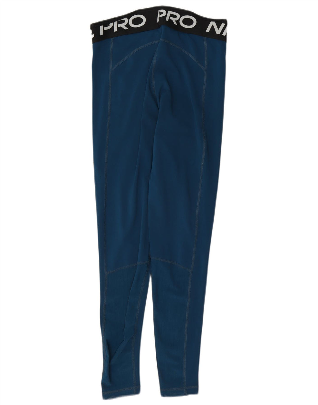 Nike Dame Dri Fit Grafiske Leggings UK 10 Small Blue Colourblock Polyester