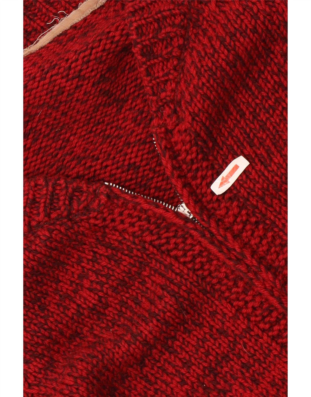 Vintage herre cardigan sweater Medium Rød Flecked