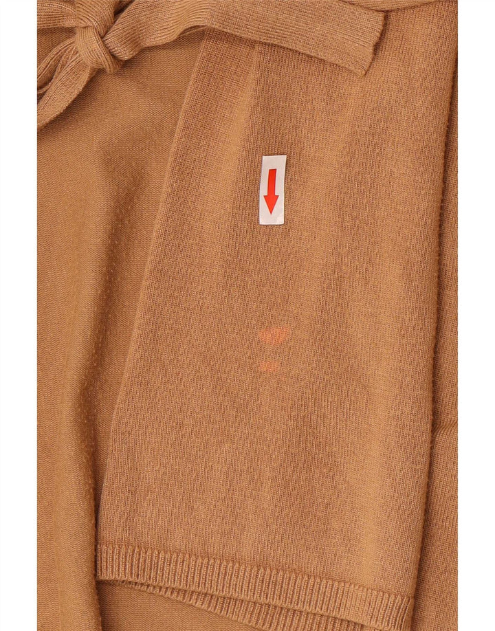 Zara Dame Cardigan Sweater UK 12 Medium Beige Viscose
