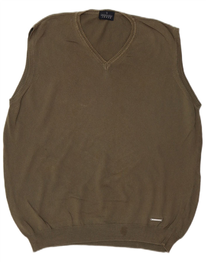 TRUSSARDI Herrevest Tank Top Medium Khaki