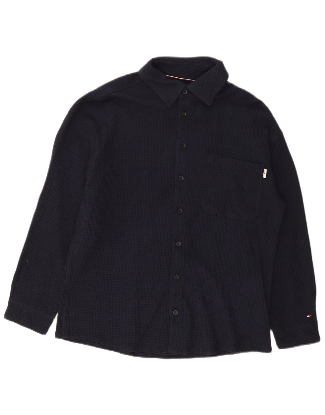 Tommy Hilfiger Flannelskjorte til mænd, lille marineblå bomuld