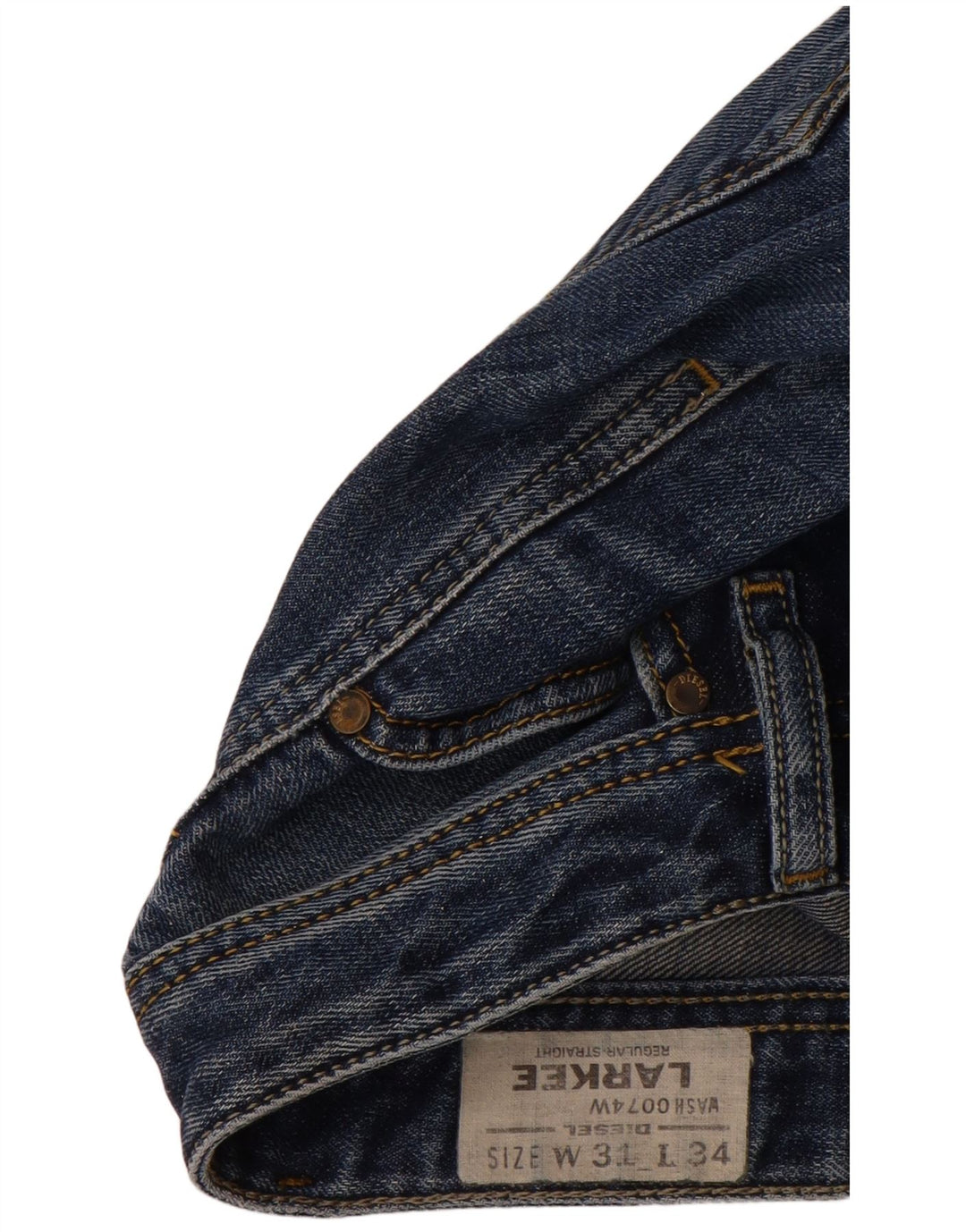 DIESEL Herre Larkee Straight Jeans W31 L34 Blå Bomuld