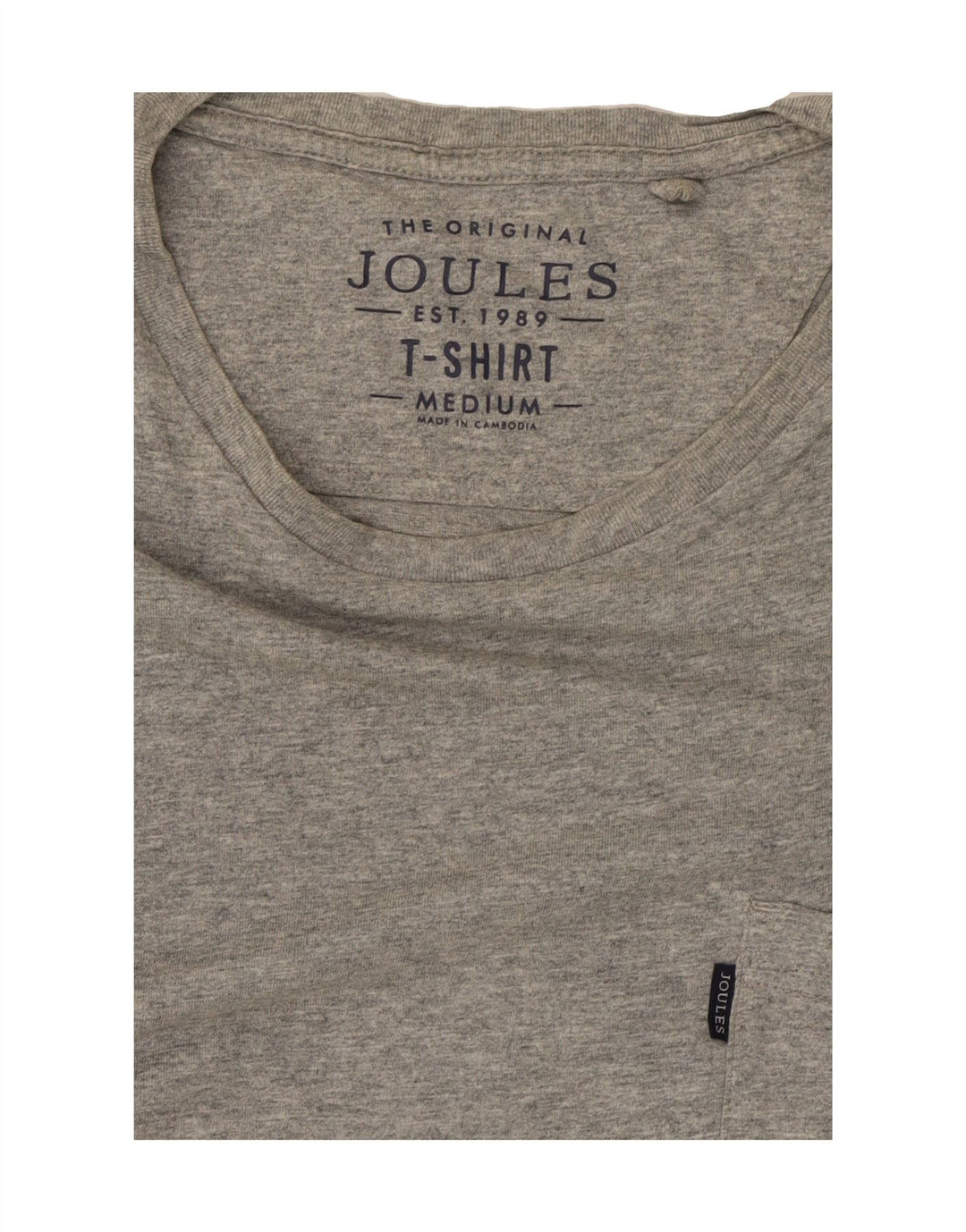 JOULES Mens T-Shirt Top Medium Grey Cotton Vintage Joules and Second-Hand Joules from Messina Hembry 