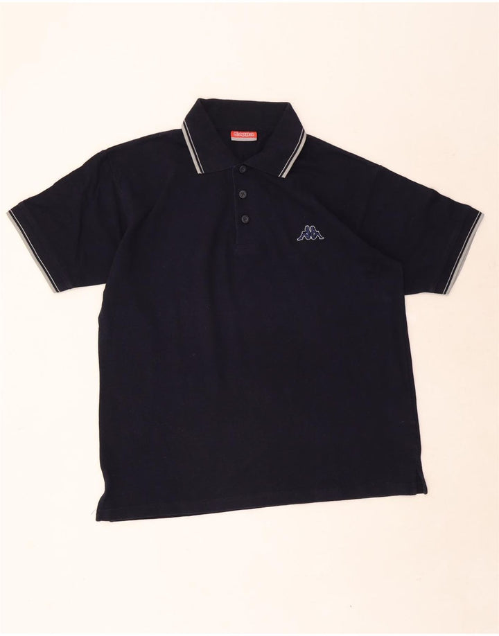 Kappa herre poloshirt stor marineblå stribet bomuld