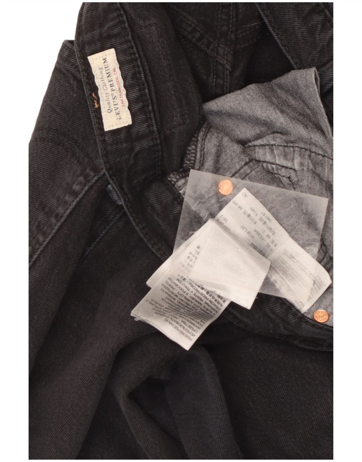 Levi's Herre 501 lige jeans W26 L30 sort bomuld