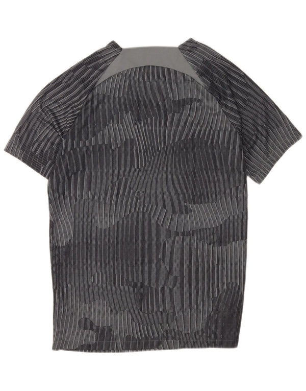 Nike Herre Dri Fit T-Shirt Top Stor Grå Geometrisk Polyester Sports