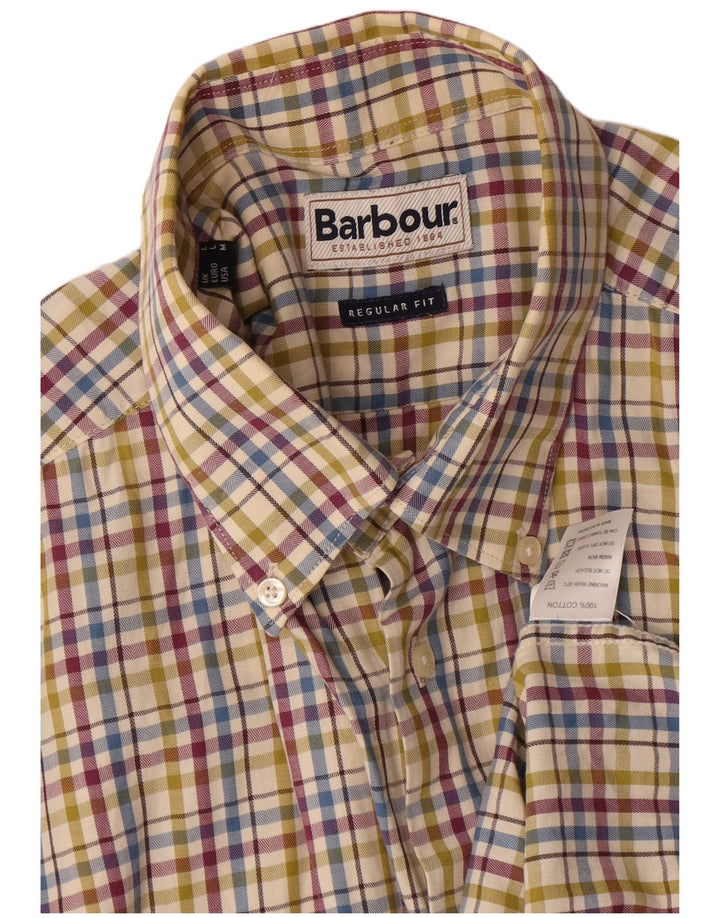 Barbour Herre Regular Fit Flanellskjorte Stor flerfarvet ternet bomuld