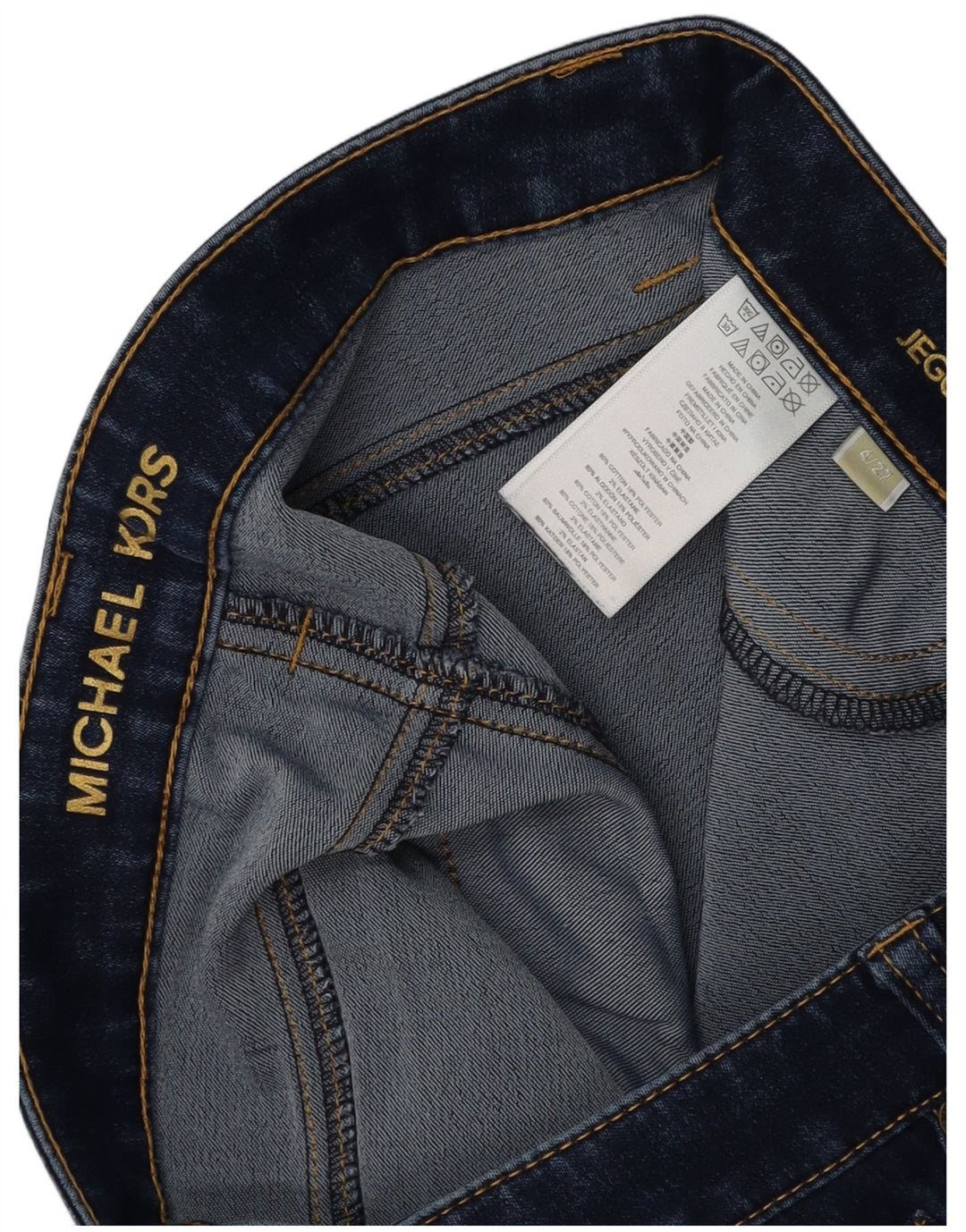 MICHAEL KORS Dame Skinny Jeans US 4 Small W27 L30 Marineblå Bomuld