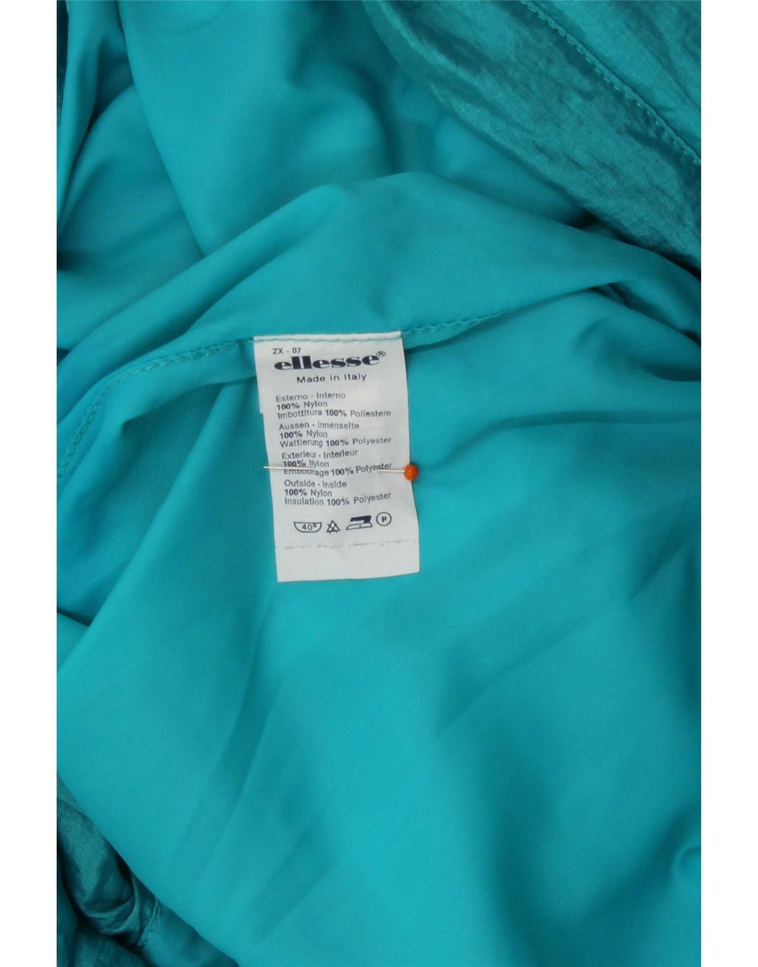 Ellesse Dame Ski Jumpsuit IT 46 Stor Blå Nylon Retro