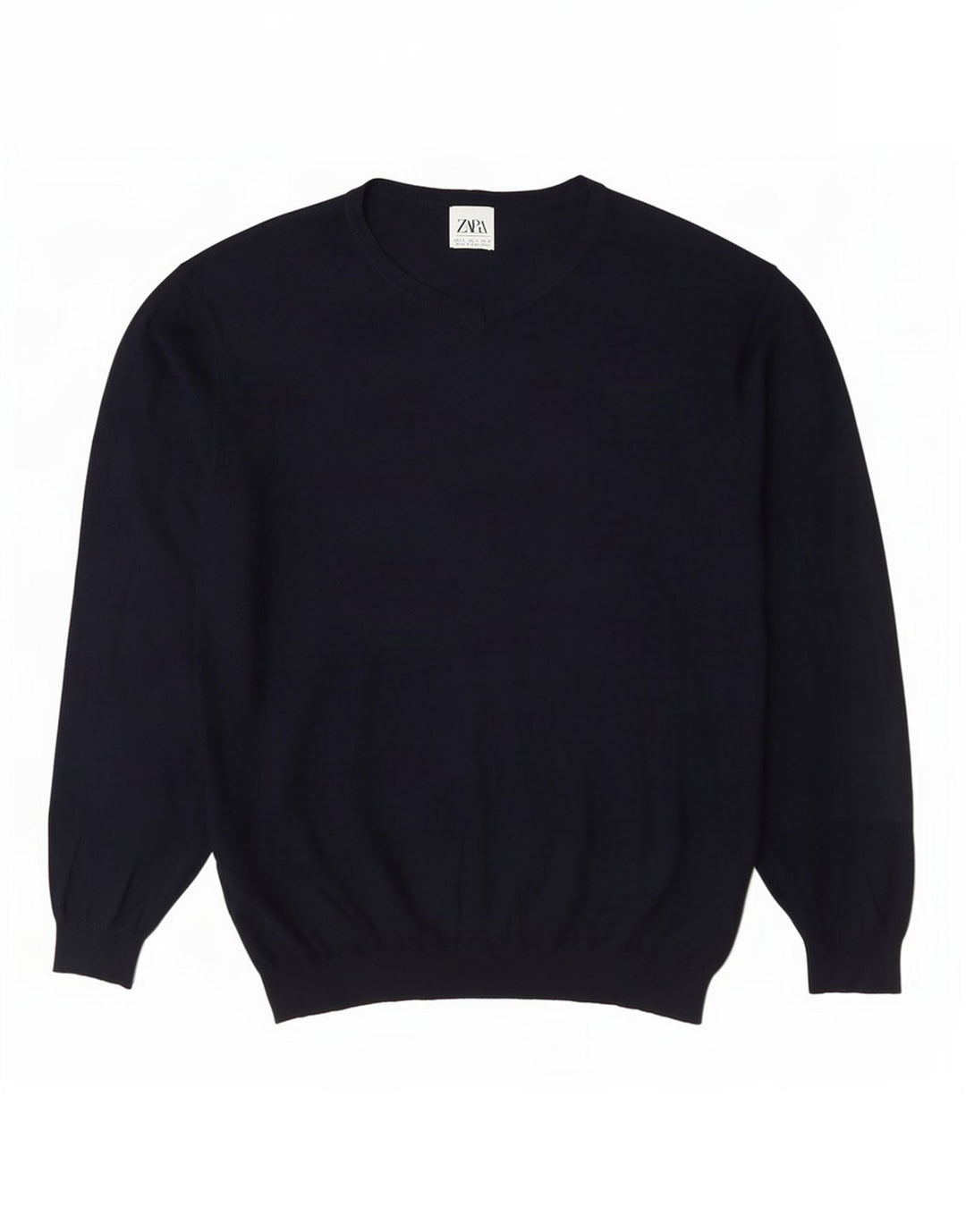 Zara Herre V-hals sweater Stor Marineblå