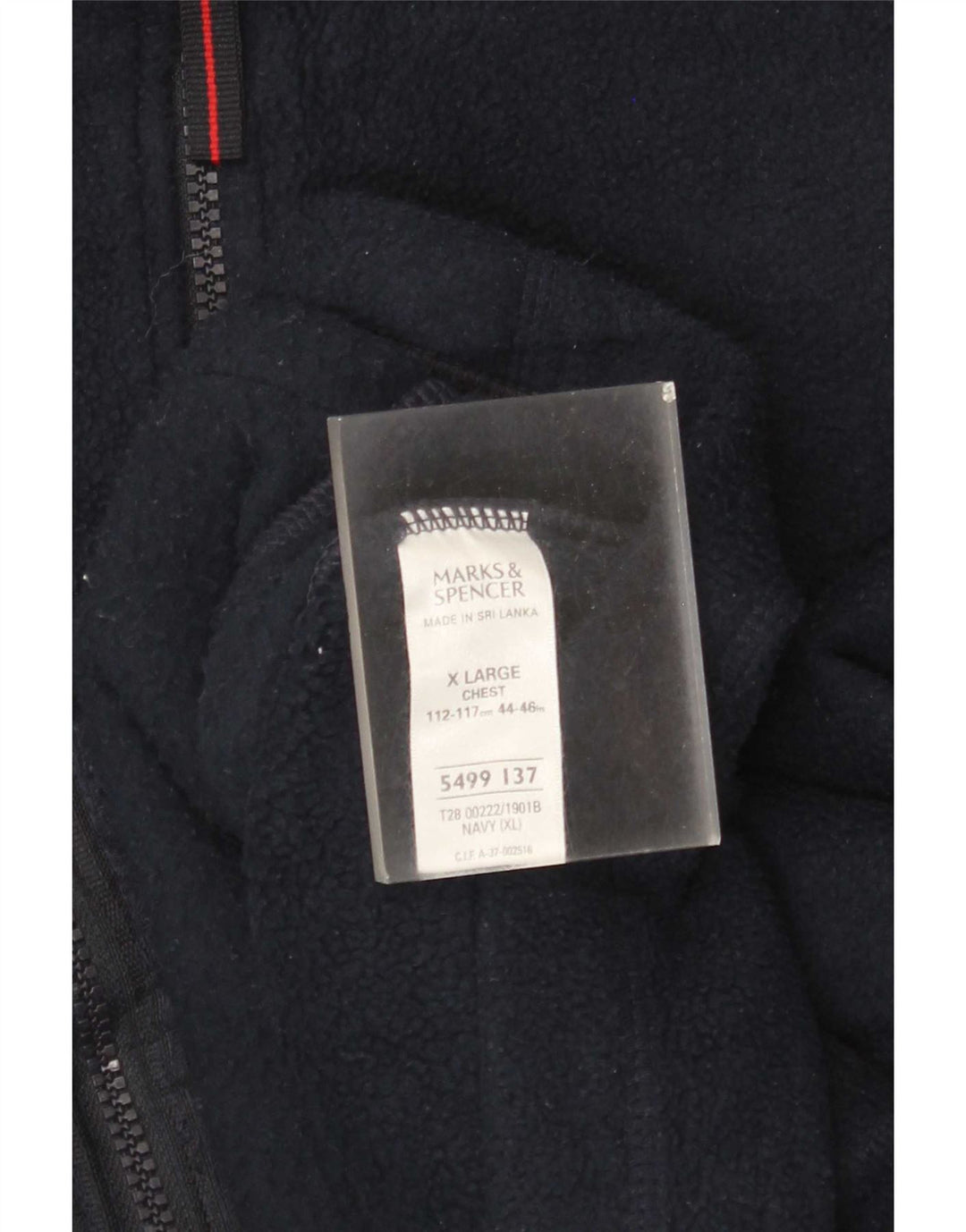 Marks & Spencer Herre Fleece Gilet UK 42 XL Navy Blue Polyester