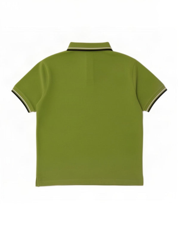 Fred Perry Boys Polo Shirt 9-10 Years Green Cotton