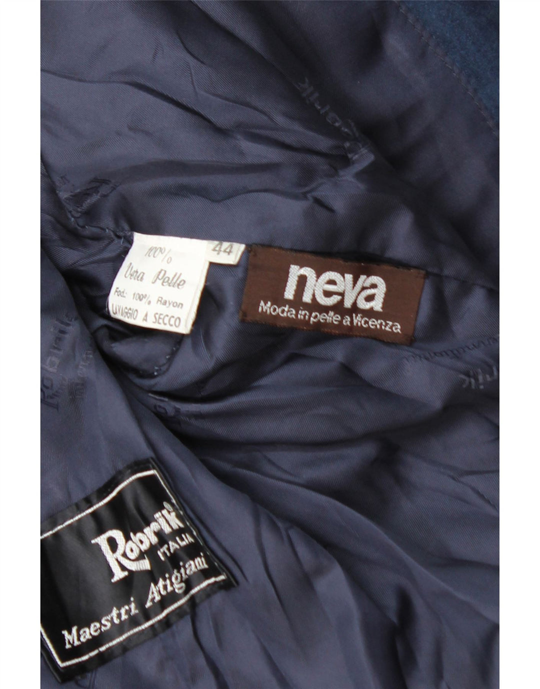 Robrik Dame Ruskind 2-delt nederdelsæt IT 44 Medium W30 Marineblåt læder